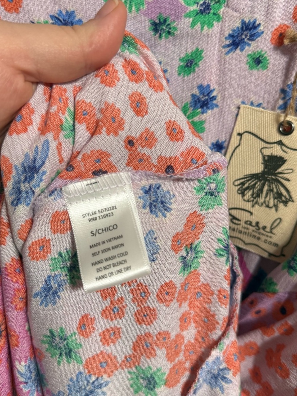 Easel Pink Patchwork Floral Maxi Dress - Picture 8 of 8